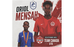 Oriol Mensah fera partie du groupe de Soccer Canada au sein de la formation U16. Photo : Gracieuseté du CS Aylmer
