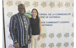 Le président du CCNG, Garanké Bah, aux côtés de la députée de Hull, Suzanne Tremblay. Crédit : CCNG